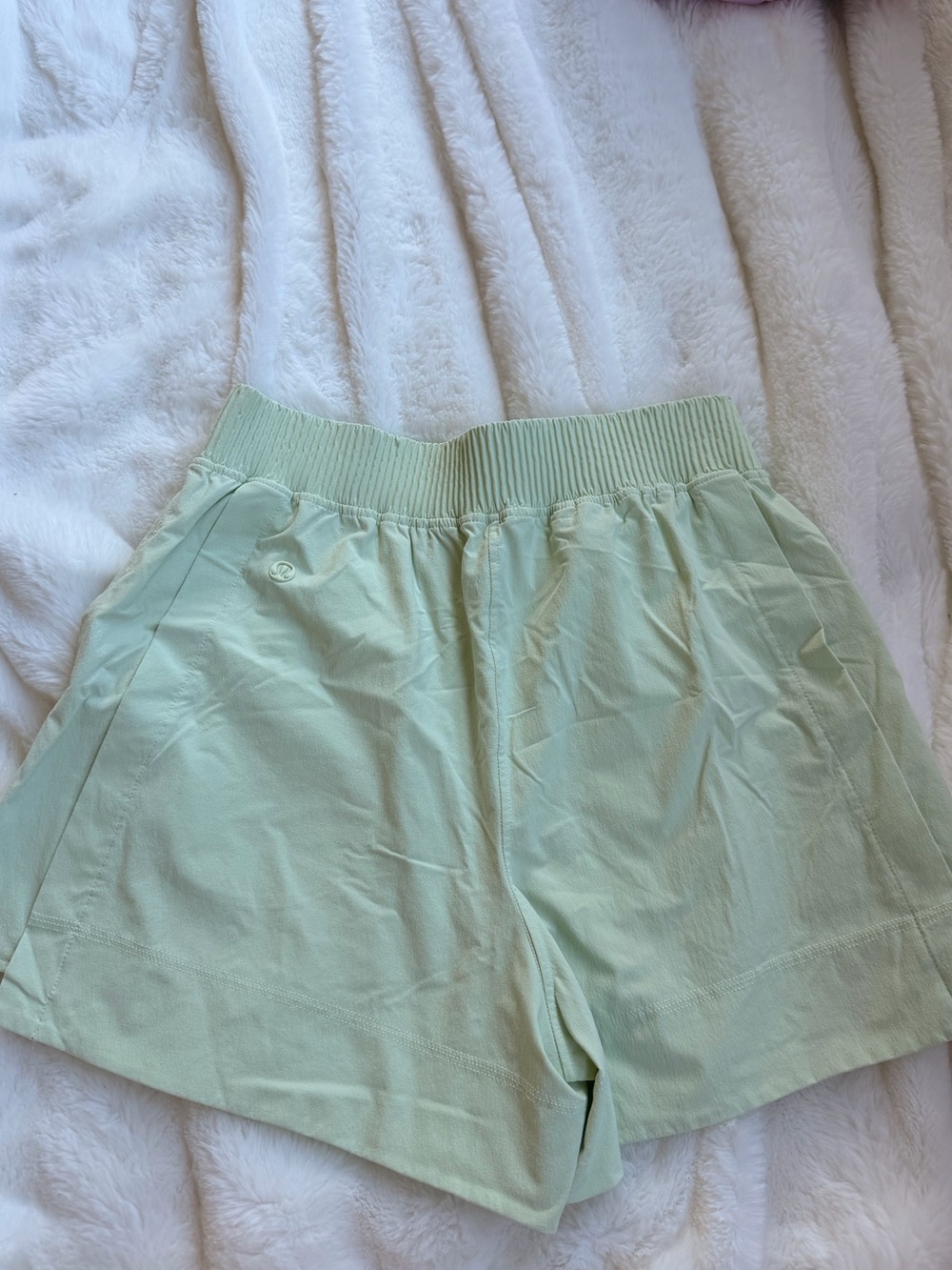 lululemon athletica Light Mint Elastic-Waist Athletic Shorts
